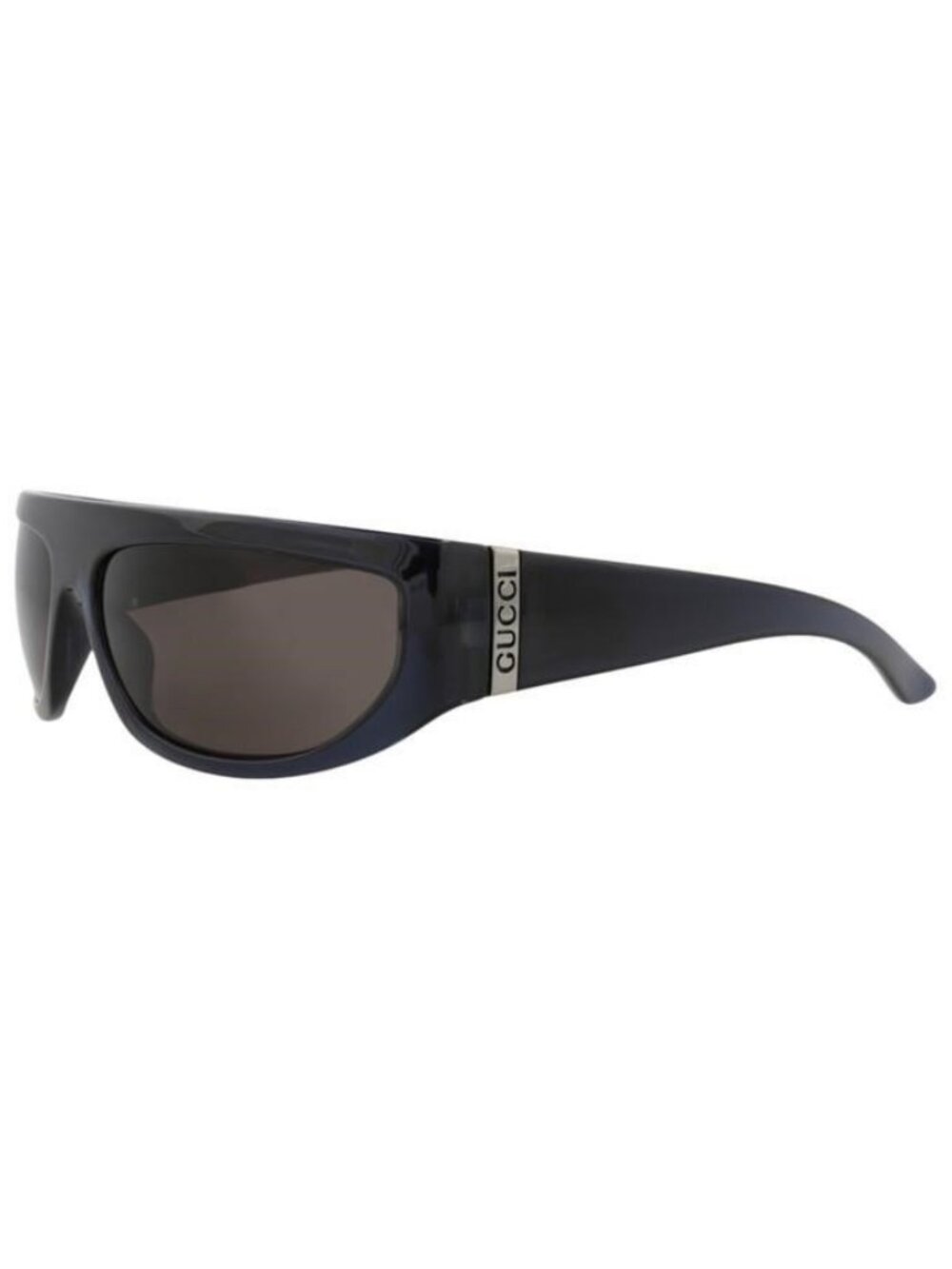 New Gucci Mens Shield/Wrap Blue Blue Grey Fashion Designer Sunglasses